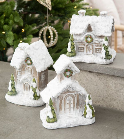 Innendørs julepynt 3-pakning Hus Snøstad Mix