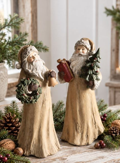 Innendørs julepynt Nisse 2-pakning Rustikk Mix 23 cm