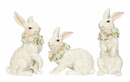 Påskepynt Kanin Blomsterkrans 3-pack Mix