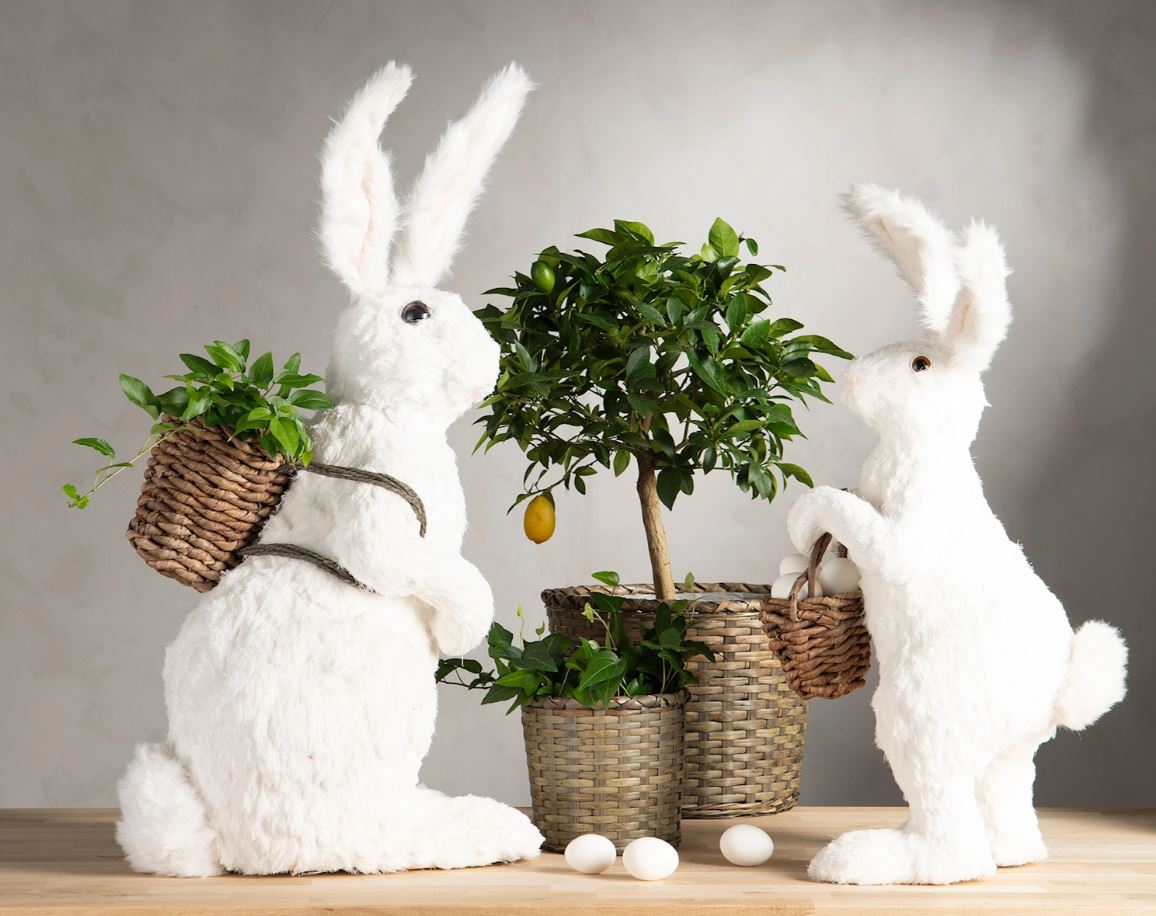 Påskepynt Gulvdekorasjon Hare med Ryggsekk 85 cm