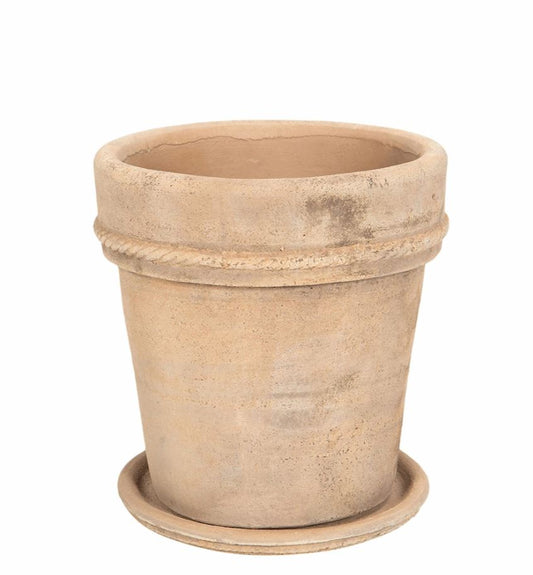 Utendørs Blomsterpotte Med Fat 2-pakning 27x25 cm Terrakotta