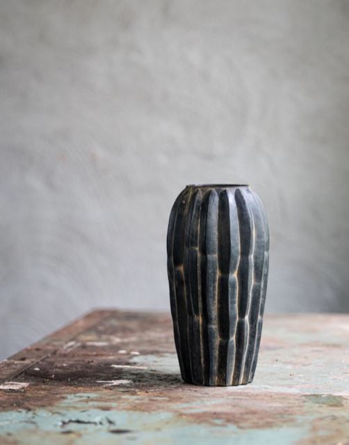 Dekorativ Vase Salmiak Ø14x27cm Glass
