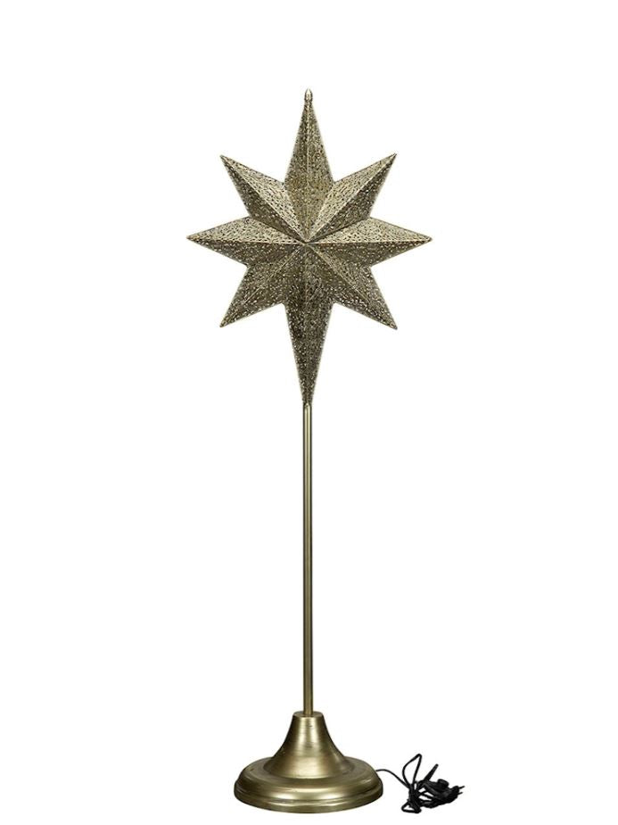 Belysning Jul Gulvlampe Stjerne 140 cm Champagne