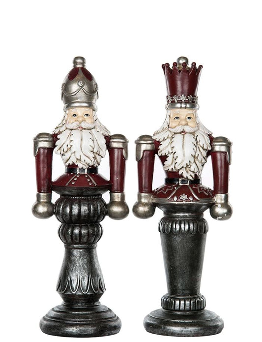 Juledekorasjon Nøtteknekker Rød Mix Poly 40cm 2-pack