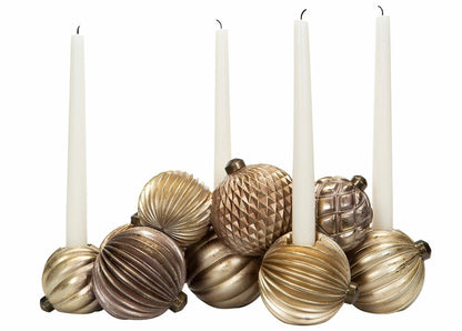 Julljusstake Julkulor Poly 41x17x16cm