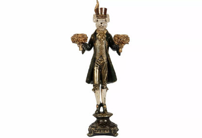 Lysestake Mus - Grønn poly 46 cm | Figurlysestake til kronelys