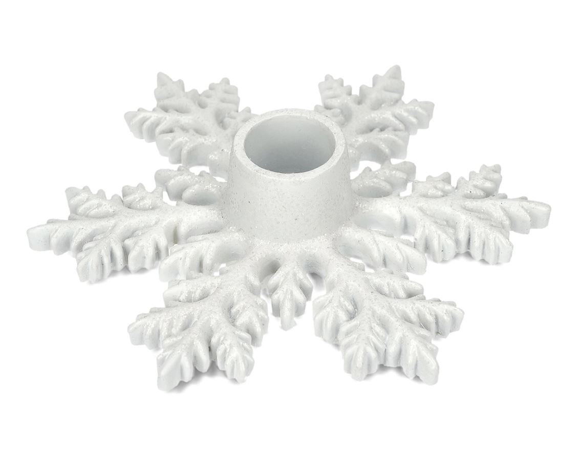 Julelysestake Snøfnugg 2-pakning Ø15x4 cm