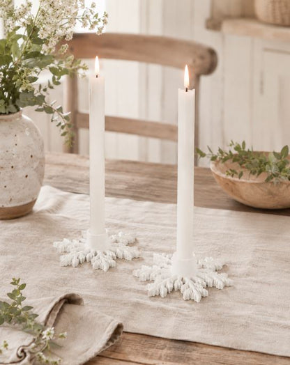 Julelysestake Snøfnugg 2-pakning Ø15x4 cm