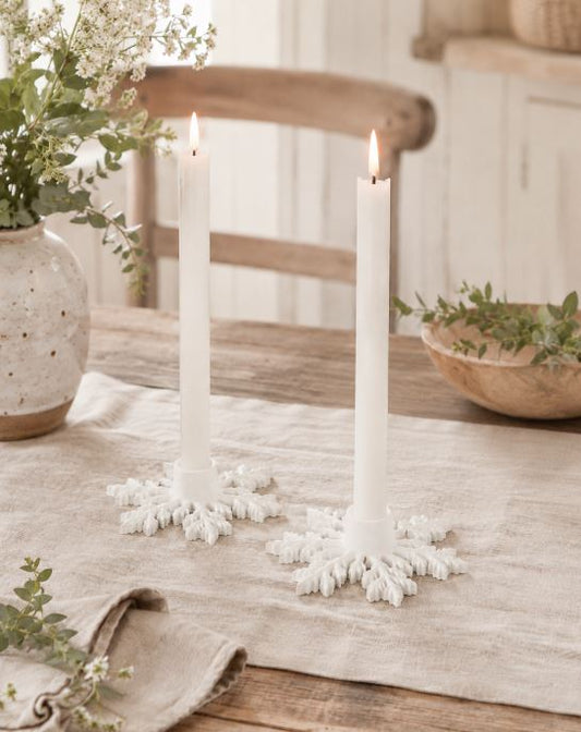 Julelysestake Snøfnugg 2-pakning Ø15x4 cm