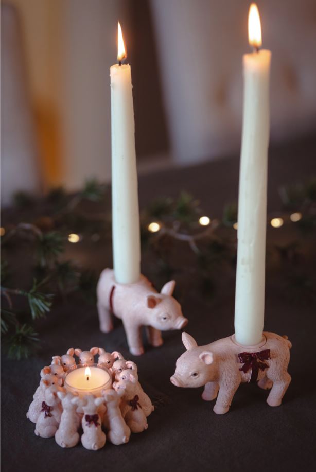 Julelysestake Gris 2-pakning 11x4x6,5cm