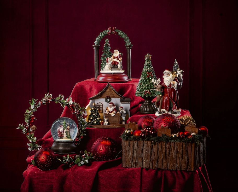 Juledekorasjon Innendørs Spilledåse Nisse 23 cm