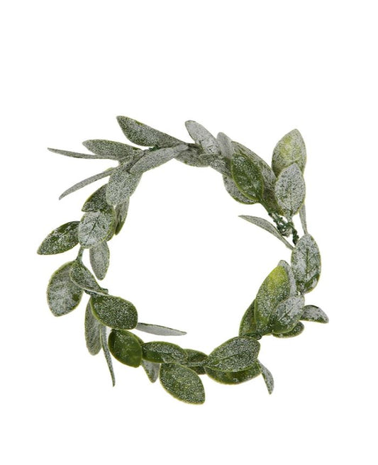 Jul diverse Krans Rimfrost Blader 6-pakning Ø8 cm