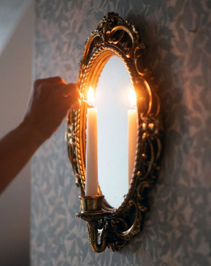 Lysestake Vegglampespeil 32x9x47cm