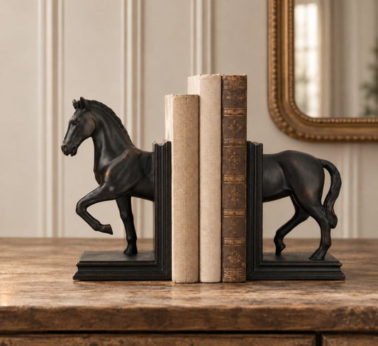 Dekorasjon bokstøtte Hest Poly 2-pack 12x10x22cm