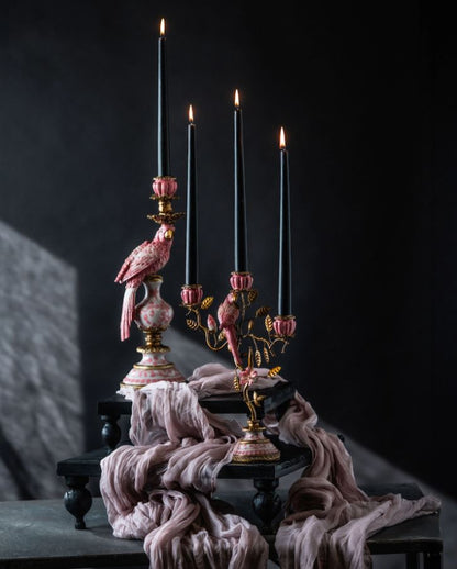 Lysestake Fugleblad Rosa 23x9x32 cm