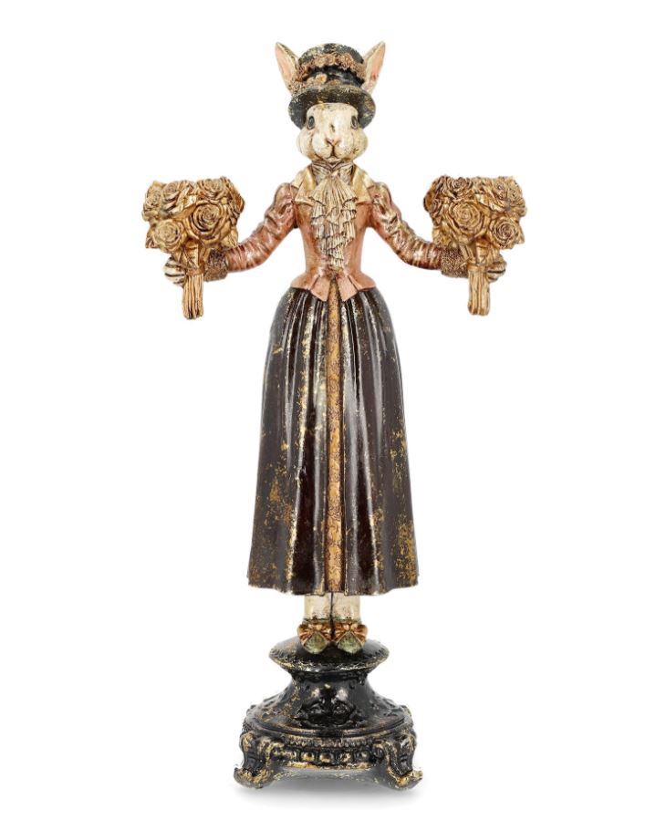 Lysestake Fru Kanin Rosa 43 cm