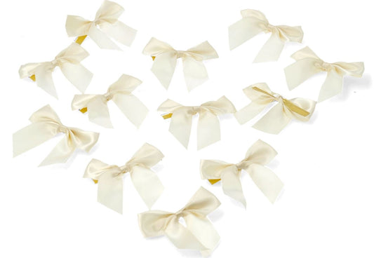 Påskepynt Rosettsatin Små Hvite 25-pakning