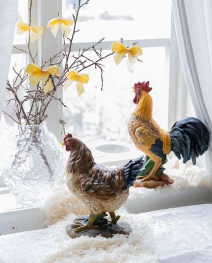 Påskepynt Høne 28 cm