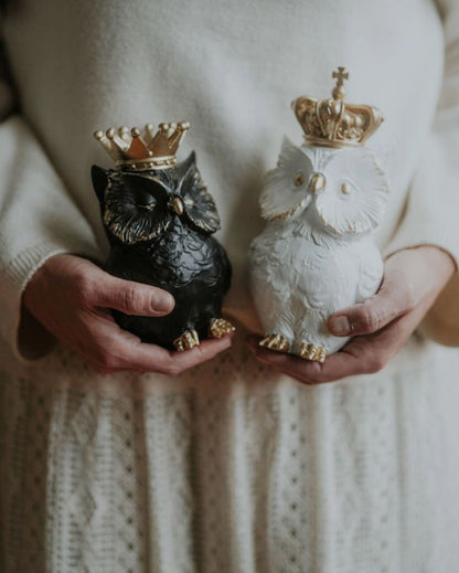 Dekorasjon Ugle Krone Mix 21/17 cm