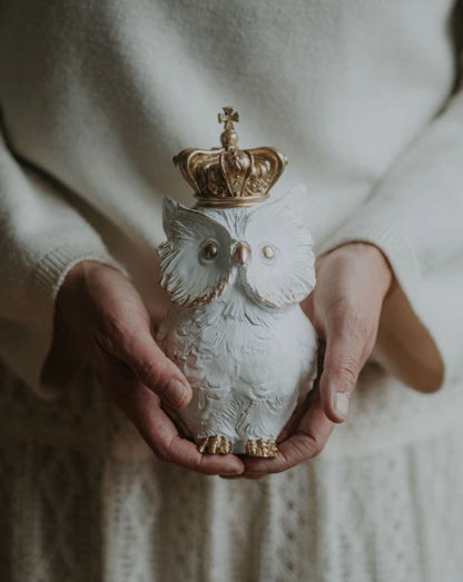 Dekorasjon Ugle Krone Mix 21/17 cm