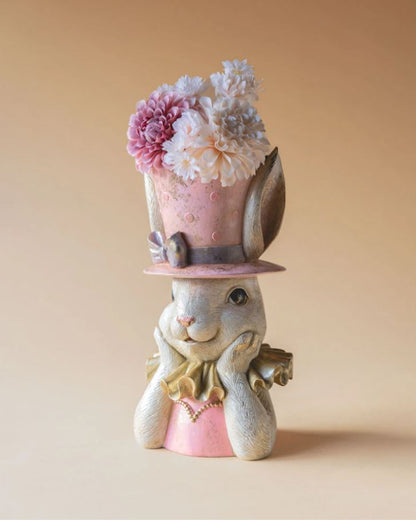 Påskepynt Byste Fru Kanin Hatt Sirkus 34cm