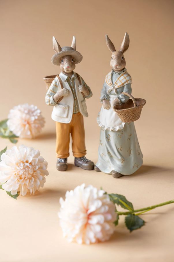 Påskepynt Kaninpar Utflukt Mix 31 cm