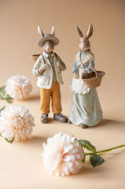 Påskepynt Kaninpar Utflukt Mix 31 cm