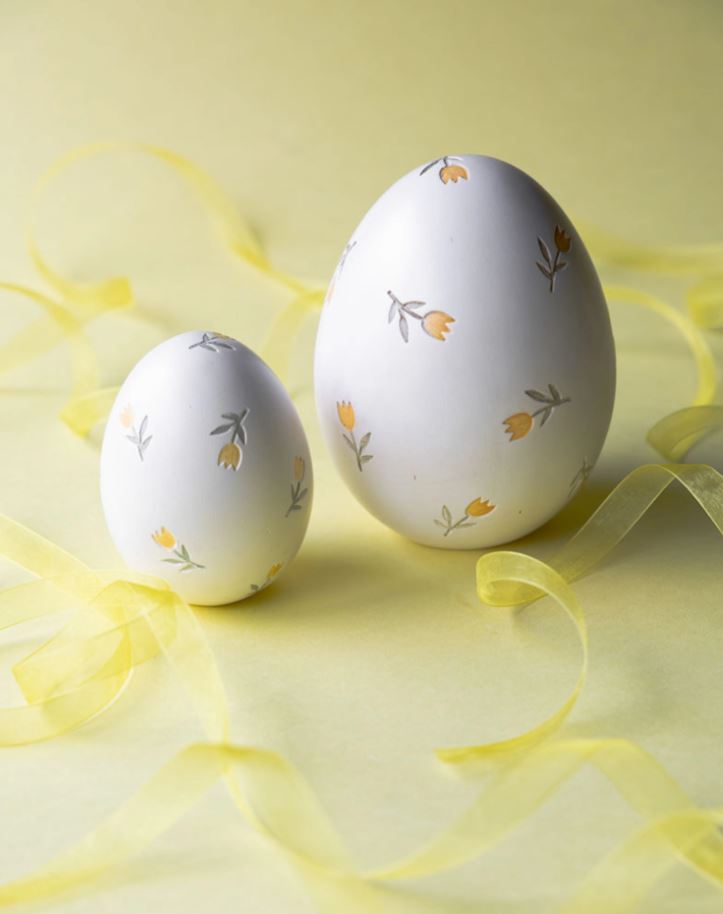 Påskepynt Egg Tulipan 15cm 2-pakning