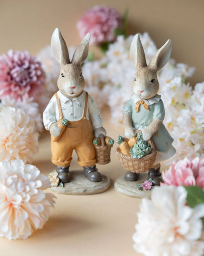 Påskepynt Kanin Gulrotkurv Mix 22 cm