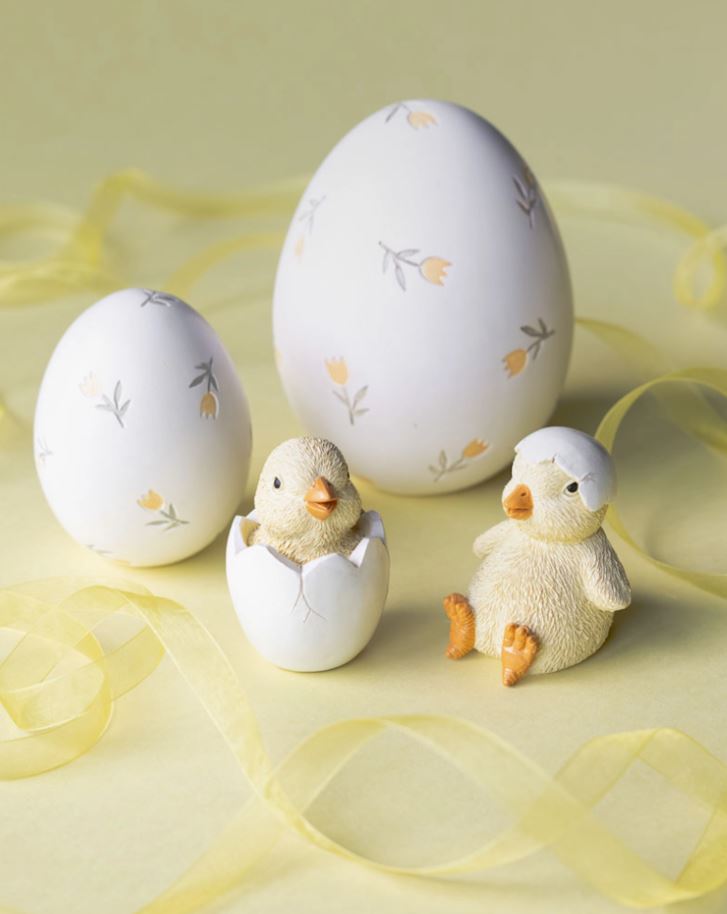 Påskepynt Kylling i Eggblanding 8 cm