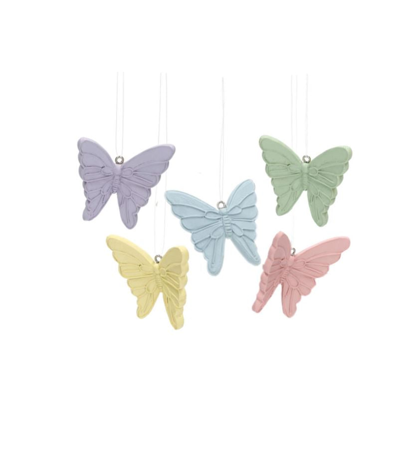 Påskepynt Hengende sommerfugl-miks 10-pakning