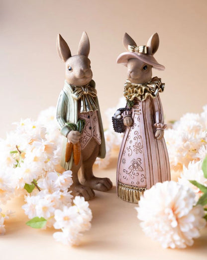 Påskepynt Herr og Fru Kanin Fintkledd Mix 30 cm