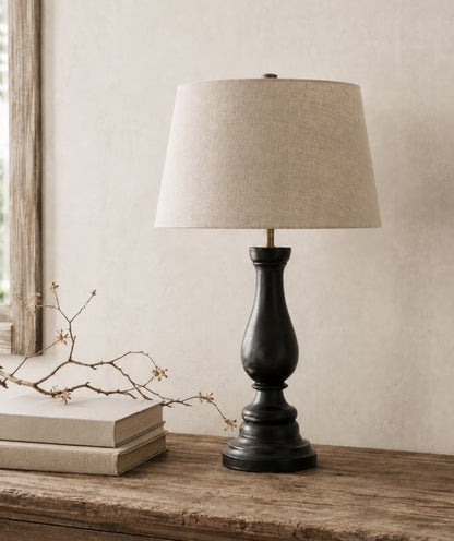 Bordlampe Lampfot Theo Svart 43 cm