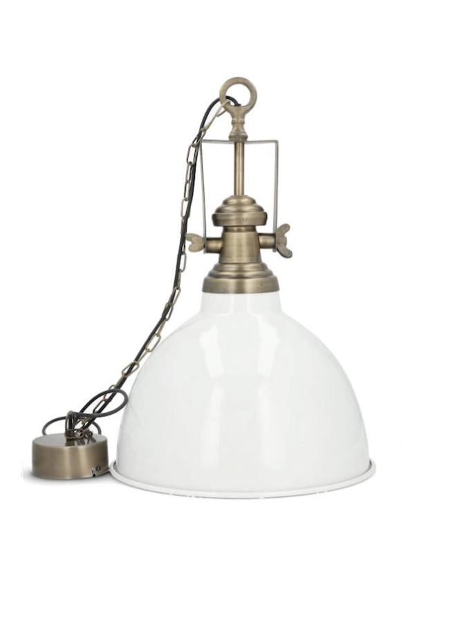 Taklampe Baron Shell messing 40x61 cm