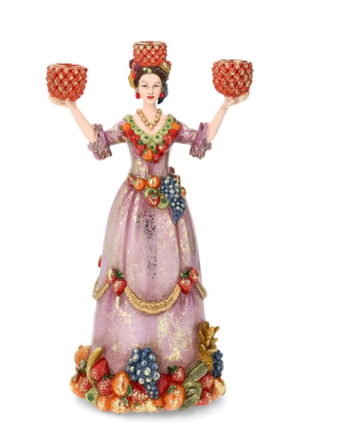 Lysestake Kvinne Frukt Lilla 36 cm