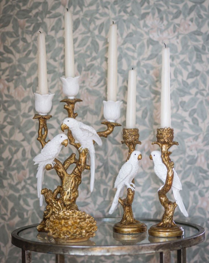 Lysestake Fugl på Gren 26 cm På lager uke 09