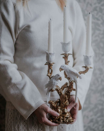 Lysestake Fugler på Gren 38 cm