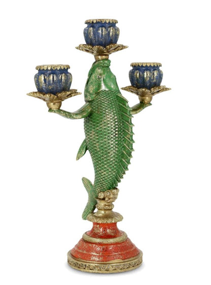 Lysestake Fisk for tre lys 30 cm