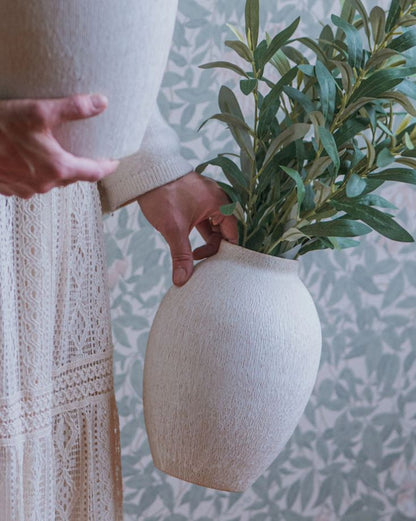 Dekorativ Vase Erato 24 cm hvit