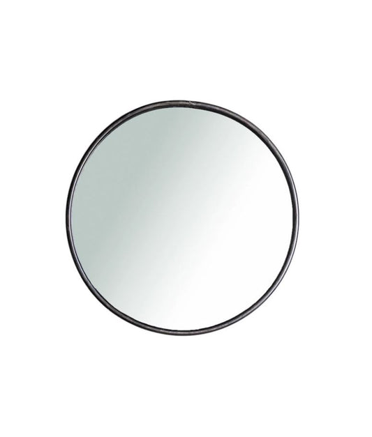 Veggspeil Elbe Ø50cm svart metall