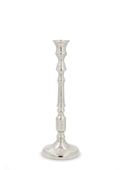 Lysestake Olivia - Sølv 30 cm | Elegant metall-lysestake til kronelys