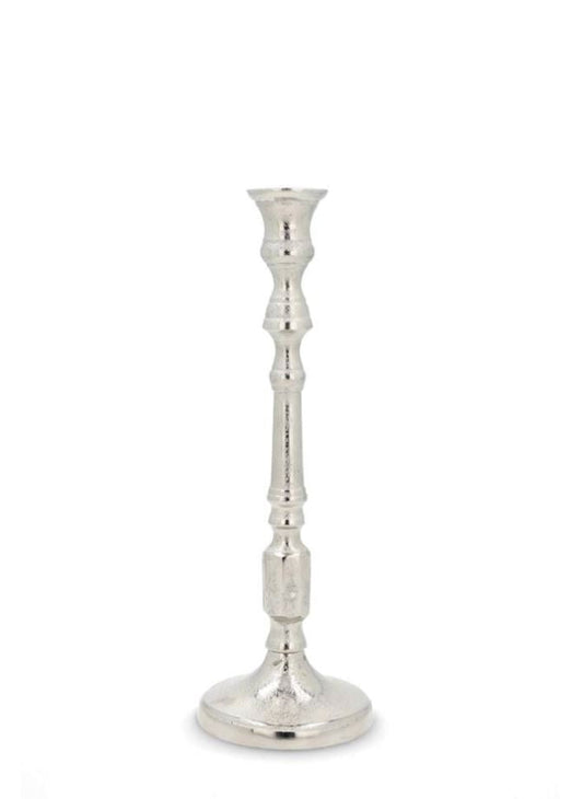 Lysestake Olivia - Sølv 30 cm | Elegant metall-lysestake til kronelys