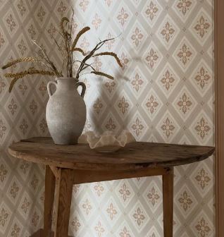Dekorativ Skål Blomsterblad Beige Ø25 cm