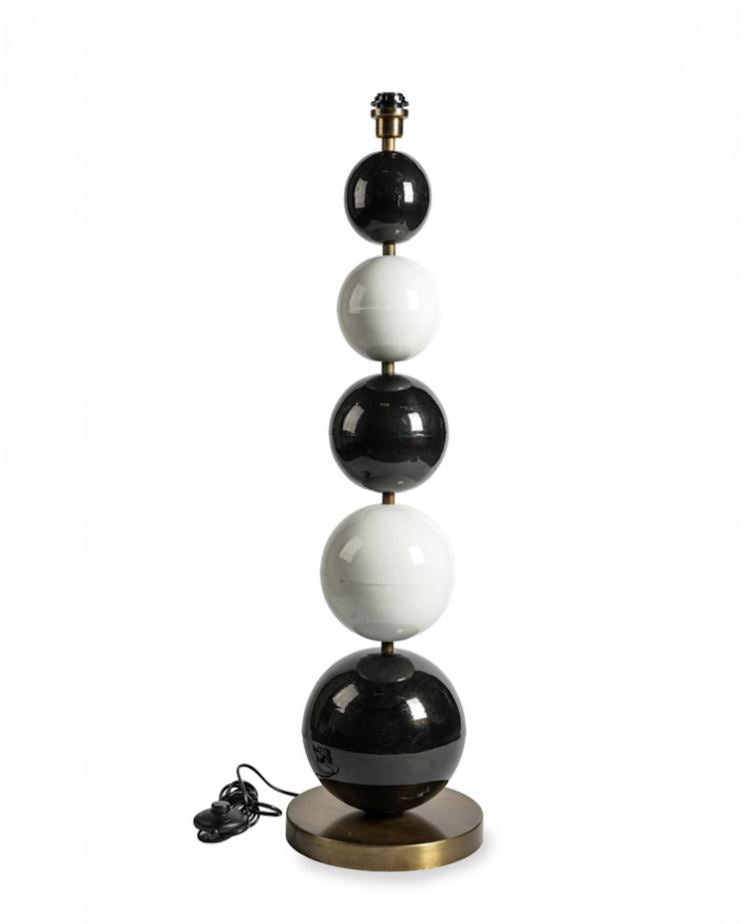 Gulvlampe Lampfot Multi Stone 5 Svart/Hvit 112 cm