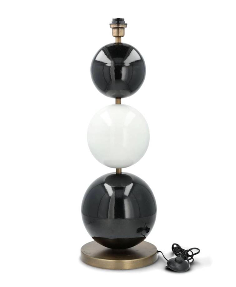 Gulvlampe Lampfot Multi Stone 3 Svart/Hvit 76 cm