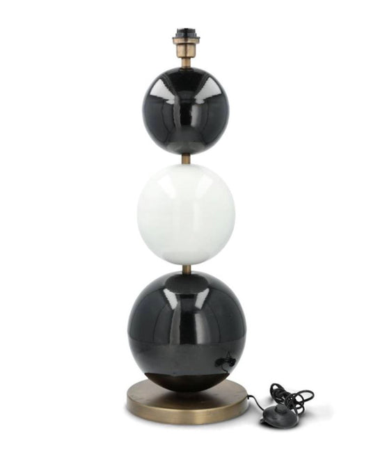 Gulvlampe Lampfot Multi Stone 3 Svart/Hvit 76 cm