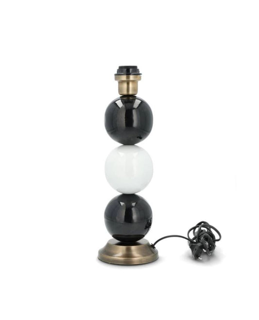 Bordlampe Lampfot Multi Stone Svart/Hvit 39 cm