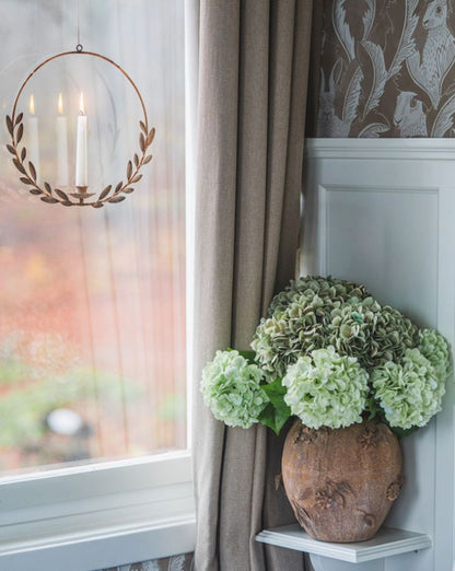 Hengende lysestake Floral Beige 34 cm På lager Mars 2026