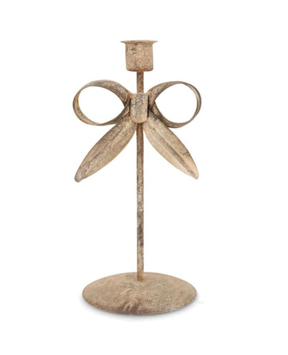 Lysestake Floral Beige 22 cm På lager Mars 2026