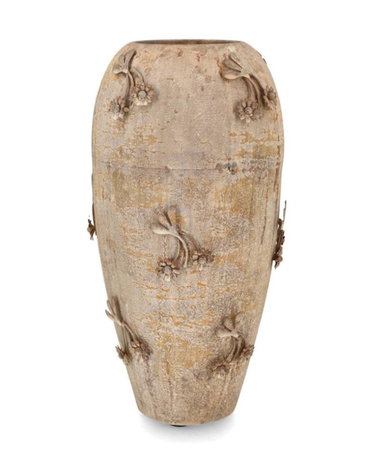 Vase Elina Floral Beige 34 cm På lager Mars 2026